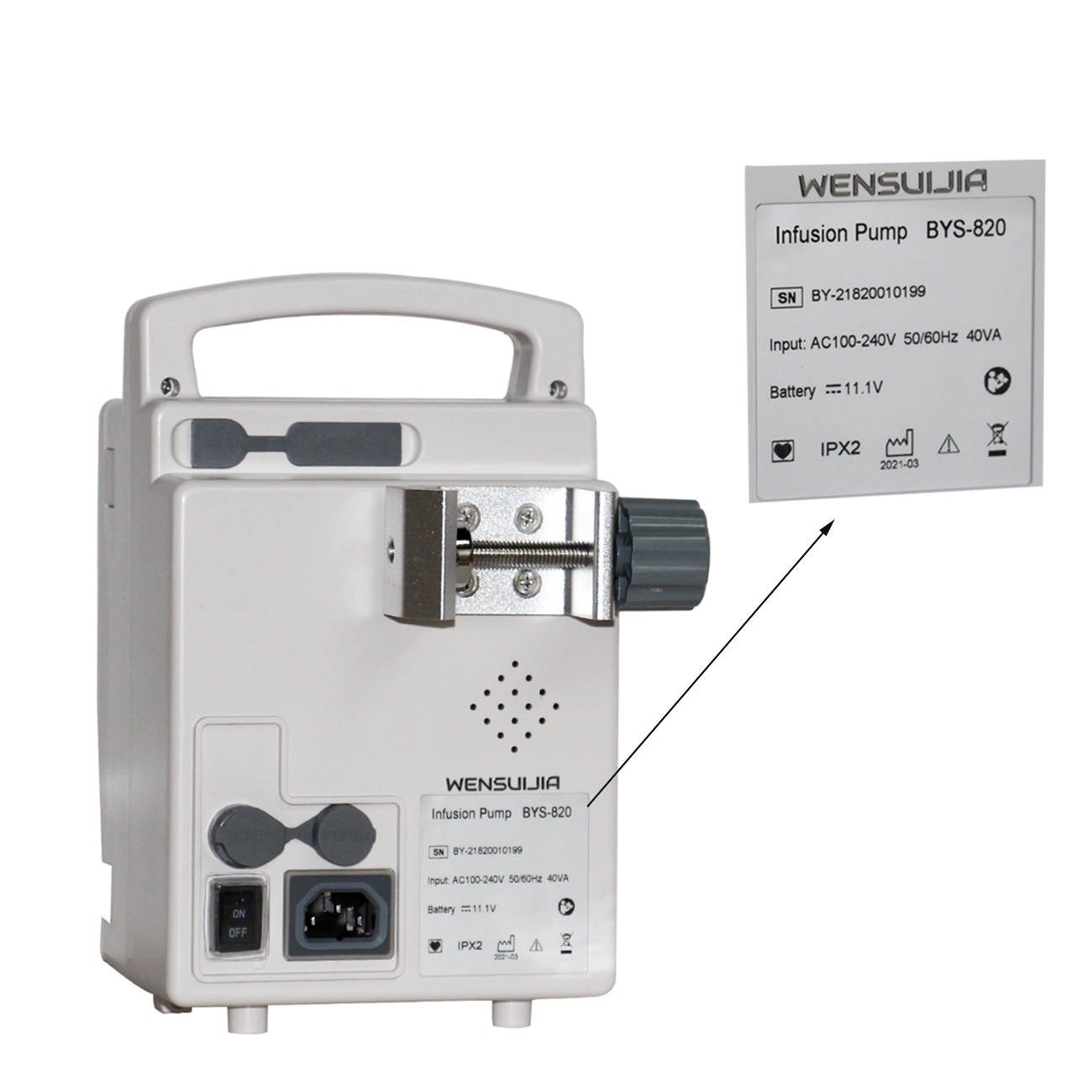 WENSUIJIA Rechargeable Veterinary Infusion Pump, Portable Fluid