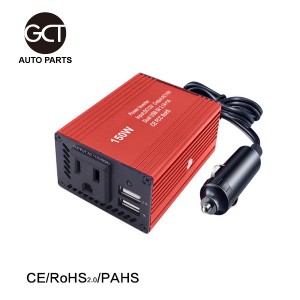 Inverter 150W dual USB output interface 2.1A US regulation plug 12V to 110V inverter manufacturer CT E0063