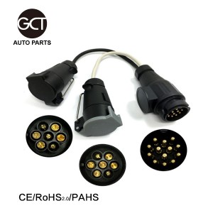 13 Pin PVC plug 7 Pin cable socket N/S type 12V RVV Trailer Connector cable set