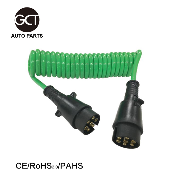 12V Spring Cablet Set 7 Pin Injection trailer connector Plug Featured Image