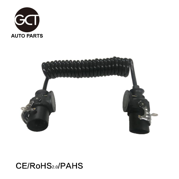 24V Trailer Connector Spring Cable Set 7 Pole EBS Plug Connector for Europe Featured Image