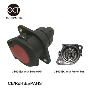 24V Heavy Duty Auto Parts ABS/EBS Waterproof 13 Pin Trailer Socket Connector