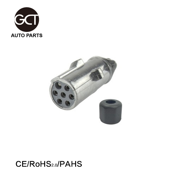 7 Pin 24V S-type Aluminum screw nut Trailer Wiring Connector plug Featured Image