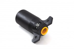 7 WAY BLADE CONNECTOR PLUG (TRAILER SIDE, BLACK PLASTIC)